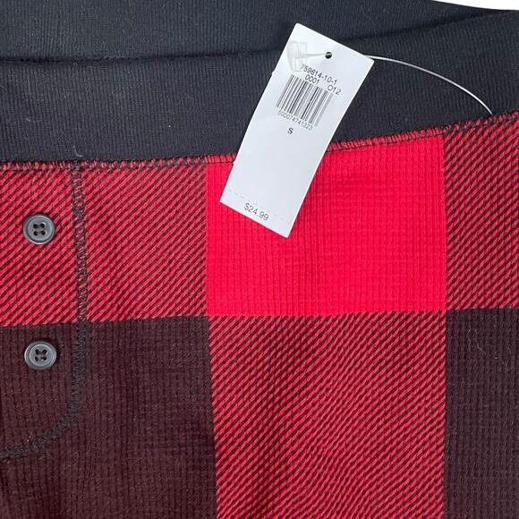 Old Navy Kids S Red Buffalo Plaid Thermal Leggings Bottoms Match the Fam Pants - Picture 5 of 10